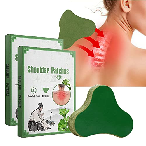 Xikangshun Organic Neckdrain Dowagerhump Patch, Parche Analgésico De Ajenjo Cervical, Parche Calefactor De Cuello De Ajenjo, Parche Cervical, Adhesivo De Extracto De Ajenjo (24 Piezas)