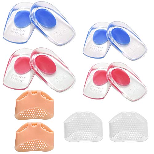 Xiuyer Metatarsal Pads, 4 Pares Taloneras Silicona Suaves 6 Pares Transpirables Almohadillas Metatarsianas Plantilla Hombres Mujeres