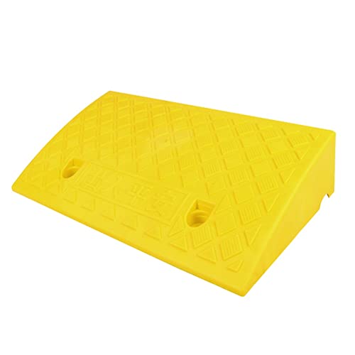 XJJUN Rampa De Acera, Rampas De Umbral De Movilidad Portátil Rampa De Puerta De Plástico, por Silla De Ruedas Acceso para Scooter Silla para Discapacitados (Color : Yellow, Tamaño : 50x27x7cm)