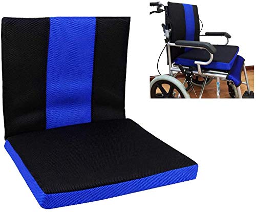 YAYY Cojín para Silla de Ruedas Antiescaras Cojín de Nido de Abeja Confort Transpirable Respaldo para Silla de Ruedas Material de Tela Oxford (16 * 17.7 * 1.6 Pulgadas)(Upgrade)