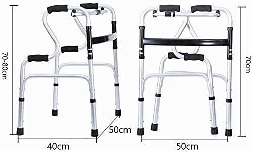 YHQKJ Silla de Ducha con Olla for Personas Mayores,Caminante Plegable de Ruedas con 2 Ruedas, Silla de Marco for Caminar con Asiento de Flip, Ayuda de Movilidad for Ancianos Adultos