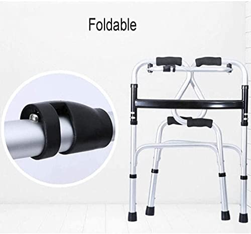 YHQKJ Silla de Ducha con Olla for Personas Mayores,Caminante Plegable de Ruedas con 2 Ruedas, Silla de Marco for Caminar con Asiento de Flip, Ayuda de Movilidad for Ancianos Adultos