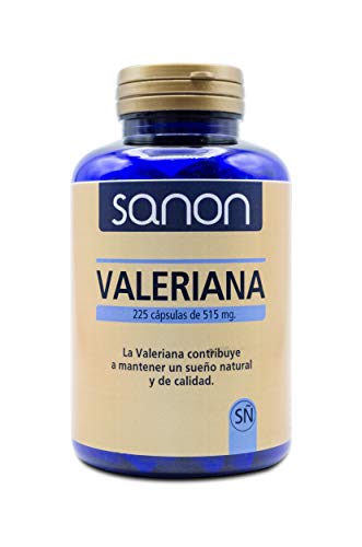 YNSADIET S.A. Sanon Valeriana 225 Cápsulas De 515 Mg, One size, Vanilla, 115.9 Gramo