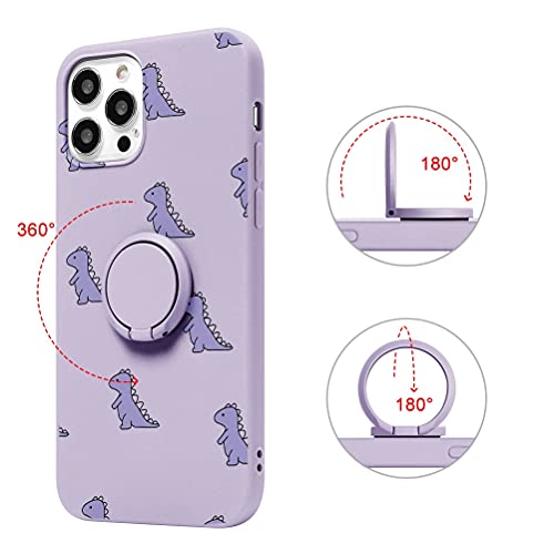 Yoedge Soporte Anillo Funda Compatible con Samsung Galaxy S9 Plus 6,2 Pulgada, Silicona Antigolpe Carcasa con 360 Grados Giratorio Kickstand TPU Bumper Protección patrón Cover Galaxy S9 Plus, Púrpura