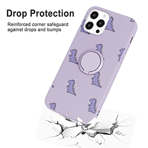 Yoedge Soporte Anillo Funda Compatible con Samsung Galaxy S9 Plus 6,2 Pulgada, Silicona Antigolpe Carcasa con 360 Grados Giratorio Kickstand TPU Bumper Protección patrón Cover Galaxy S9 Plus, Púrpura