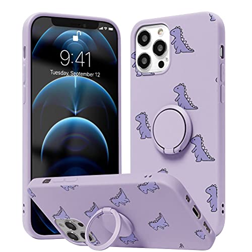 Yoedge Soporte Anillo Funda Compatible con Samsung Galaxy S9 Plus 6,2 Pulgada, Silicona Antigolpe Carcasa con 360 Grados Giratorio Kickstand TPU Bumper Protección patrón Cover Galaxy S9 Plus, Púrpura