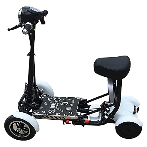 YQTXDS Scooters de Movilidad de 4 Ruedas Plegables, Scooter de Movilidad eléctrico Ligero de 250 W para Ancianos/discapacitados / (Silla de Ruedas)