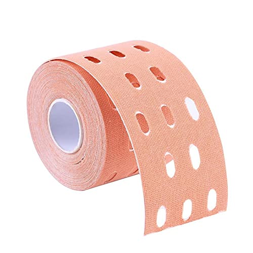 YUNSI 6pcs 5m x 5 cm Kinesiología Músculos de los Deportes Cuidado de los Deportes Elástico Physio Roll Punch Therapeutic Tape Adhesive Vendaje (Color : B Rose Red)