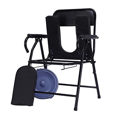 Z-SEAT Silla con Inodoro Plegable, Silla Plegable portátil Bandeja de Cama extraíble con Inodoro Incorporado para Personas con discapacidades, Ancianos y Otros