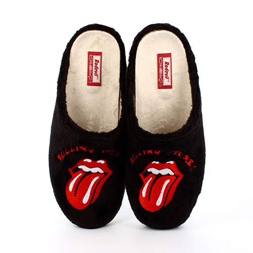 Zapatillas cómodas Andar por casa Lengua Rolling Stones Forro Pelo suapel (46 EU, Numeric_46)