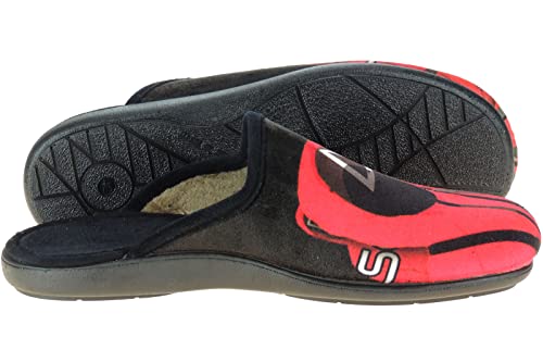 Zapatillas Juego Calamar - De IR por Casa para Hombre - Destalonadas - Chinelas - Invierno - Suapel - Punta Cerrada - Fabricada en España - Marca Genérica Negro Talla 41