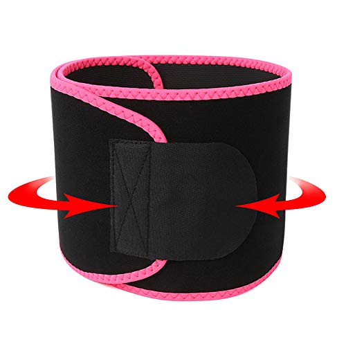 ZFH Faja Deportiva Entrenador de Cintura Adelgazamiento Trimmer Entrenamiento Fitness Neopreno Caliente Sauna Sudor Banda para el Vientre El Dolor Reduce el Riesgo de Lesiones,Pink