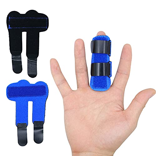 Zinyakon Férula para Dedo Gatillo, Paquete de 2 Férulas de Dedo para Enderezar, Férula de Pulgar para Dedo Gatillo, Dedo Mazo, Dedo Rompido, Alivio del Dolor de Dedo para Dedo Índice, Medio y Anular