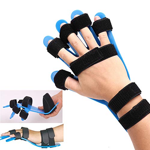 ZJchao Ortesis de Dedos, diapasón de Tipo extendido para Golpes/hemiplejía, Soporte de Entrenamiento de férula de Mano, Equipo de rehabilitación de Dedos (para Manos Izquierda y Derecha)