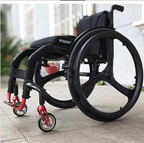 ZJN-JN Silla de Ruedas Nuevo Ultra Light Llame a la Silla de Ruedas de Fibra de Carbono para Persona discapacitada (Color : Wheelchair)