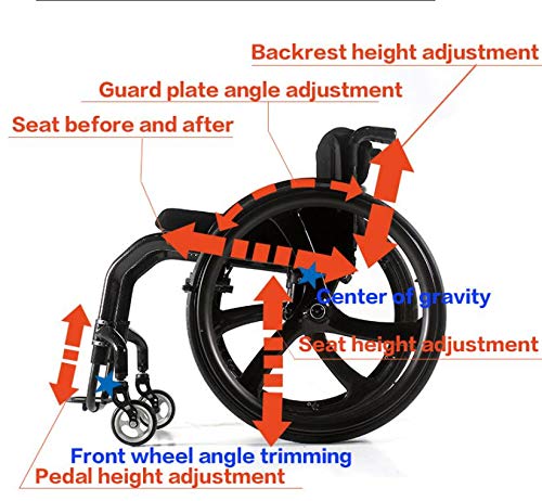 ZJN-JN Silla de Ruedas Nuevo Ultra Light Llame a la Silla de Ruedas de Fibra de Carbono para Persona discapacitada (Color : Wheelchair)