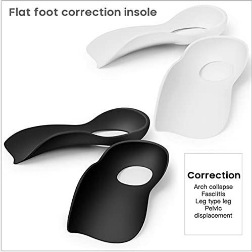 ZLDGYG ZMMDD Unisex Flatfoot Orthotics TPR Plantilla de tamaño Grande para pie Plano o-en Forma de piernas de Arco Soporte de Arco Plantar Fasciitis Zapatos ortesis Almohadilla