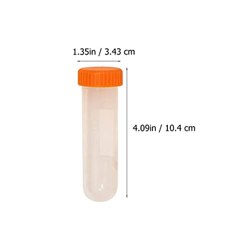 ZSMLB 100 Piezas 50 ml Tubos Ciencia Tubos Laboratorio Tubos centrífuga Tubos graduados Tubos ensayo química Tubos Experimento con tapón Rosca