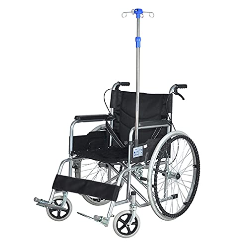 ZTGHS Soporte Intravenoso para Silla De Ruedas, Soporte De Goteo De Acero Inoxidable para Portasueros Soporte De Infusión De Altura Ajustable Soporte para Silla De Ruedas para Hospitales Y Familias