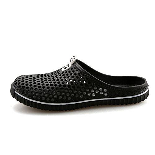 Zuecos de Verano para Mujer Hombre Antideslizante Respirable Zapatillas de Playa Negro 40