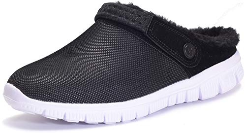 Zuecos Unisex Hombres Mujeres Zapatillas de Estar Invierno casa Cálido Comodidad Suave Invierno Pantuflas Zapatillas Antideslizantes Impermeable