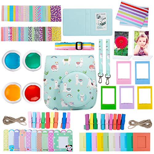 ZWOOS 10 en 1 Accesorios Compatible con Instax Mini 11, Incluida Funda para cámara, álbum y Otros Artículos para Recopilar y Mostrar Fotos (Alpaca)