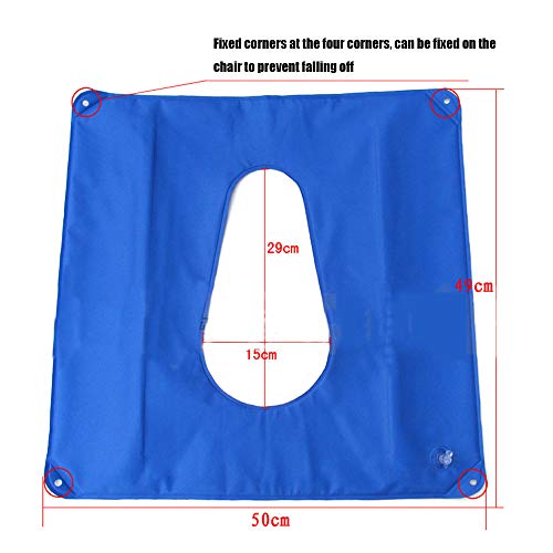 ZZYYZZ Cojín de Aire para Pacientes con Anti-úlceras de decúbito con Orificio, Adecuado para Silla de Ruedas, Silla de baño y Cuidado de la Cama, 50 × 48 cm para Alivio de la ciática