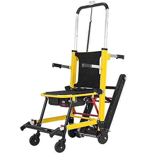 ZZYYZZ Silla de Ruedas eléctrica EMS Silla de Escalera para trepar sobre orugas y escaleras, Silla de evacuación de Escalera Plegable con batería