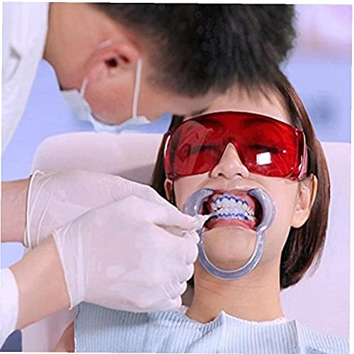 15 Paquete De Varios Tamaños Dental Abrebocas para Los Dientes del Reloj Ya/Juego En Forma De C Que Blanquea Intraoral De Labios De La Abridor De Color Azul para Adultos Y Niños (5 Grande