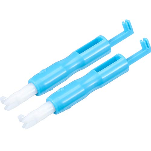 2 Enhebradores de Agujas de Máquina de Coser Enhebrador de Coser Rápido Automático Herramienta para Máquina de Coser Cambiador de Agujas, Sostiene Agujas Firmemente (Azul)