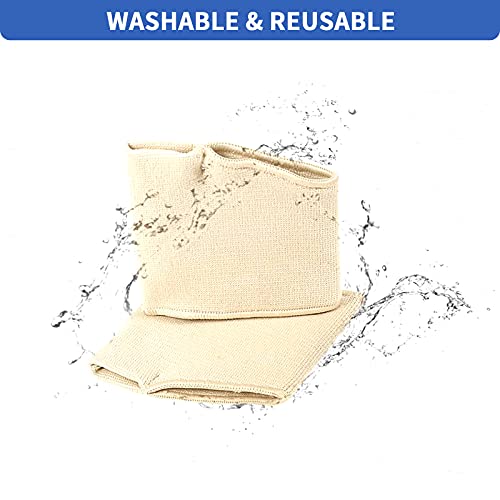 2 pares de almohadillas metatarsianas para mujer, almohadillas de gel para metatarsalgia, almohadillas el alivio del dolor, almohadillas de manga metatarso para mujer 2 colores (negro + beige) (L)