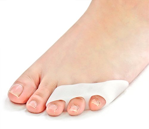 2 pares de correctores de valgos para dedos pequeños de los pies (3 agujeros), dedos de los pies hallux, silicona, hallux valgus, cojines para juanetes