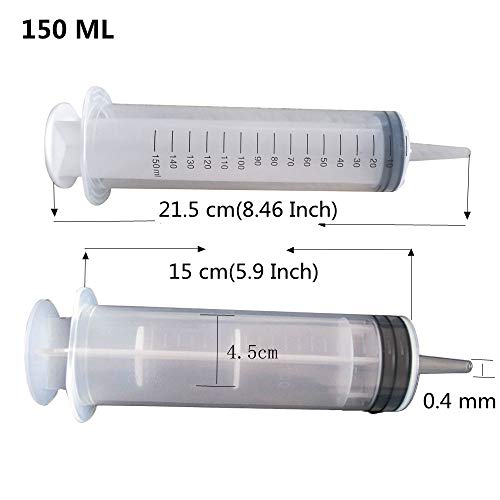 2 Unids 150 ml Plástico Reutilizable Precisión Hidroponía Nutrición Jeringa Dosificador de Distribución de Limpieza de Riego Jeringa Herramientas