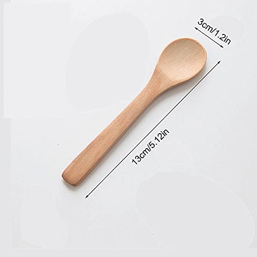 20Pcs Cucharas, Cuchara De Madera, Cucharas Helado, Niños Pequeño Cucharas, Cucharas Especiales, Cuchara De Madera Con Logo,Azúcar Miel Café Cucharillas Para Niños Pequeño.