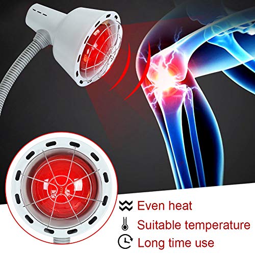 275W Luz infrarroja Terapia de calentamiento Terapia Dolor muscular Lámpara de alivio en frío Temperatura ajustable con 4 ruedas omnidireccionales