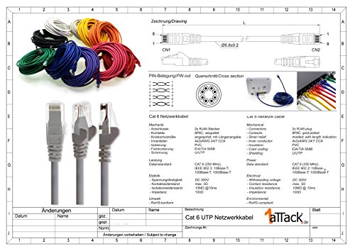 2m - blanco - 10 piezas - Cable de red Ethernet con conectores RJ45 CAT6 CAT 6 Cat.6 1000 Mbit/s