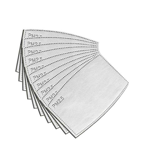 30 Pcs Juego de filtros antipolvo para máscara PM 2,5, antiniebla, filtro de carbón activado para bicicleta, motocicleta, esquí, equitación al aire libre, gris