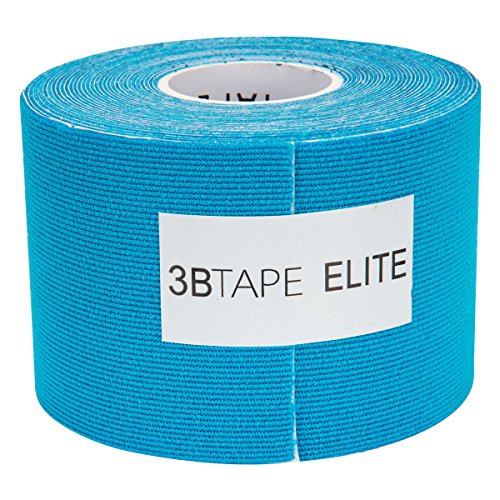 3B TAPE ELITE (5m x 5cm) - Cinta de Kinesiología, Cinta de Soporte Elástico para Músculos y Articulaciones dedicada al Deporte, Ejercicio, Recuperación de Lesiones y Dolor Muscular - Azul