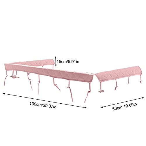 3pcs Funda Barandilla Para Dientes, Protector Acolchado De La Cubierta Del Riel De La Cuna Del Bebé Cinturón De Protección De La Barandilla Circundante, Protector Acolchado Para Carril De Cuna De Bebé