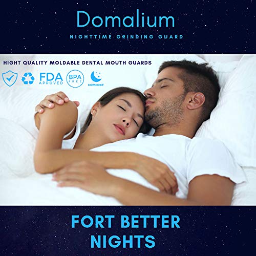 4 x Ferula Dental De Descarga Nocturna Anti Bruxismo Dispositivo Dental Contra El Rechinado De Dientes 4 Protectores Caja De Almacenamiento 12 Tabletas Antibacterianas BONUS Guía de Mantenimiento