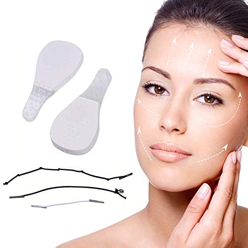 40 Invisible Lift Adhesivo Facial, Etiqueta Engomada Invisible de la cara del Lifting Facial en Forma de V, Kit de Estiramiento de Cuello y Ojos para la Mujer Anti-envejecimiento.