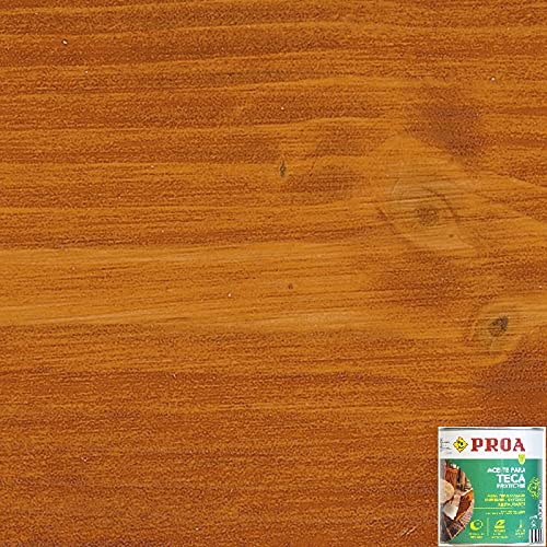 Aceite para Teca. PROA. Protección y nutrición para la madera. Renueva tus muebles de jardín. Color teca.