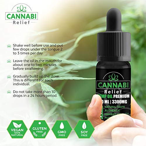 Aceite puro de cáñamo Cannabi Relief 33% | Genuino y Auténtico | Lo mejor de los Países Bajos