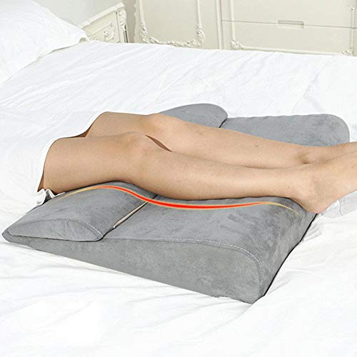 Adminitto88 - Cuña de cama triangular, cojín de cuña Memory Foam para reposapiernas y dormir, cojín de cuña para sofá y sofá, cojín de lectura para sentarse cómodamente, gris, Schwamm hoher Dichte