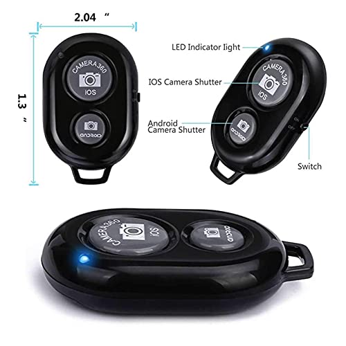 Adurei Wireless Bluetooth Camera Remote Control para Teléfonos Inteligentes y Trípodes, Haciendo Selfies para iOS (iPhone) y Dispositivo Android, Conveniente y Fácil de Crear Increíbles Fotos Sefie