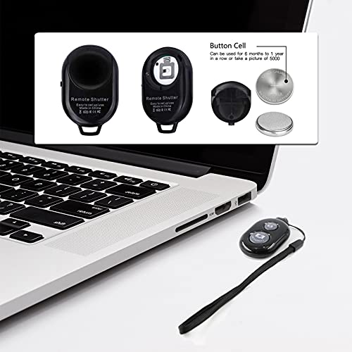 Adurei Wireless Bluetooth Camera Remote Control para Teléfonos Inteligentes y Trípodes, Haciendo Selfies para iOS (iPhone) y Dispositivo Android, Conveniente y Fácil de Crear Increíbles Fotos Sefie