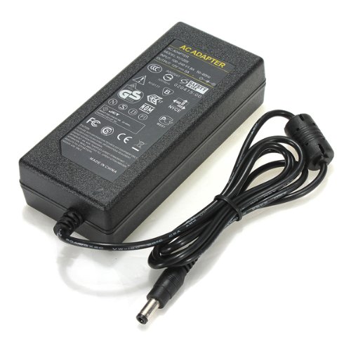 Ahorraluz Transformador DC Alimentador para Tiras Led Fuente de Alimentación 220v (12v 5A 60w), Negro