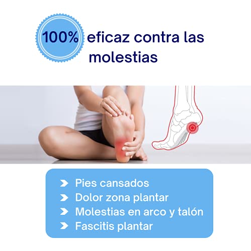 AIRLITE COMFORT Plantillas - Pies cansados, Dolor arco y talón, Dolor plantar, Fascitis plantar, Uso diario. Alivio y descanso. (Blanco, 41/42)