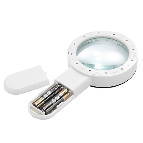 AIXMEET Lupa con Luz, 30X Portátil Lupas para Lectura, Inspección, Observar Joyas, Manualidades(12 Luz Led）…