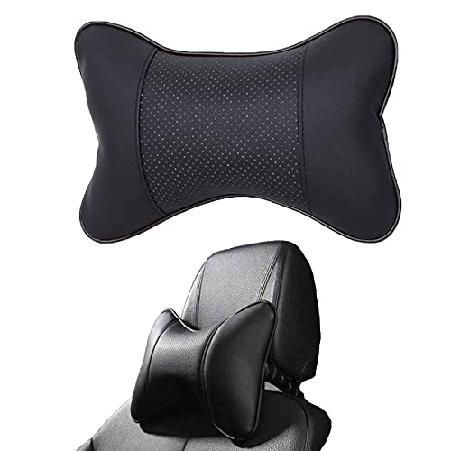 Almohada De Soporte para El Cuello para Autos, Almohada para El Cuello para Conducir, Soporte De Cuello Ergonómico De Espuma Viscoelástica, Protege La Columna Cervical, Cómodo y Transpirable, Negro